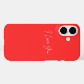 I Love You iPhone 16 ポーチ – かわいいロマンティックケース Case-Mate iPhoneケース (裏面 (横))