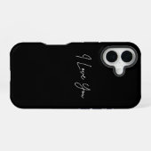 I Love You iPhone 16 Pouch – Cute Romantic Case iPhone 16ケース (裏面横)