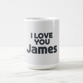 I Love You James コーヒーマグカップ