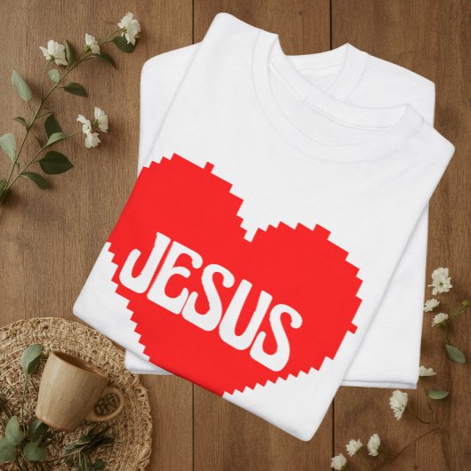 I love you Jesus pixel art Tシャツ