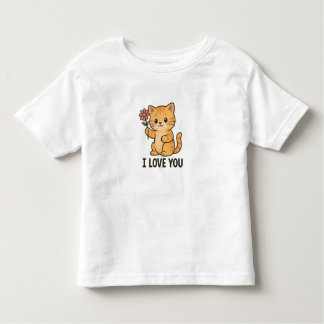 I Love You Kitten トドラーTシャツ