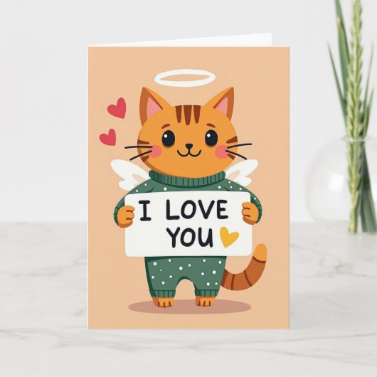 I Love You Kitty Angel Card カード (正面)