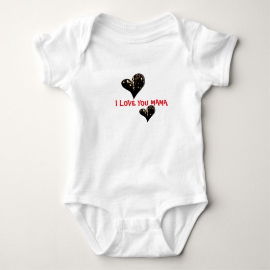 I Love You Mama Baby Bodysuit ベビーボディスーツ (正面)