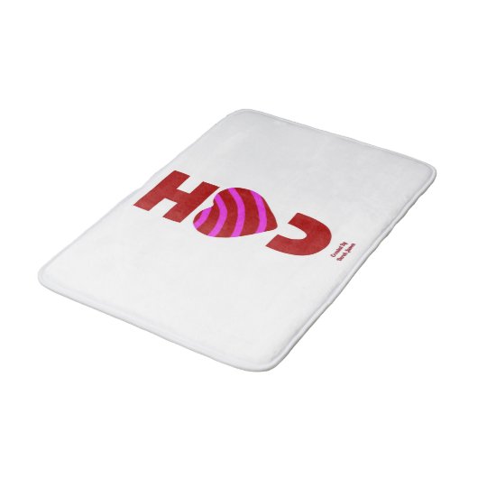 I Love You Medium Bath Mat バスマット (アングル)