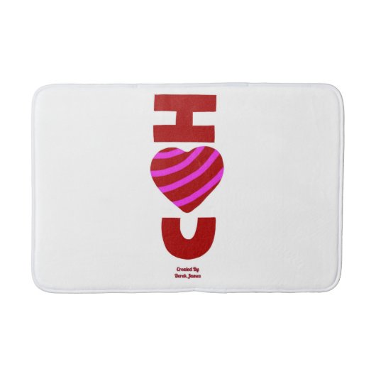 I Love You Medium Bath Mat バスマット (正面)