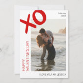 I Love You Modern Photo Happy Valentine's Day シーズンカード (正面)