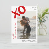 I Love You Modern Photo Happy Valentine's Day シーズンカード (スタンド正面)