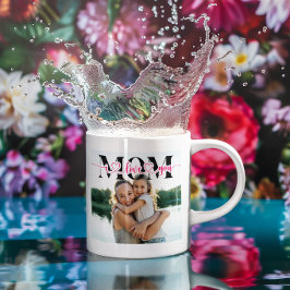 I Love You Momハートタイポグラフィ写真 コーヒーマグカップ