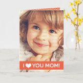 I Love You Mom - カスタムPhoto カード (黄色い花)
