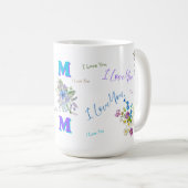 I Love You Mom コーヒーマグカップ (正面右)