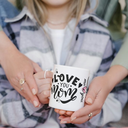 I Love You Mom Autism Awareness Coffee Mug  ツートーンマグカップ