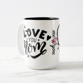 I Love You Mom Autism Awareness Coffee Mug  ツートーンマグカップ (正面左)
