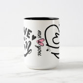 I Love You Mom Autism Awareness Coffee Mug  ツートーンマグカップ (中央)