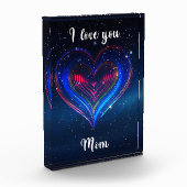 I love you Mom / Bloque de Acrílico Corazón フォトブロック (左)