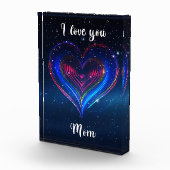 I love you Mom / Bloque de Acrílico Corazón フォトブロック (右)