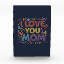 I Love You Mom / Bloque de Acrílico Decorativo フォトブロック