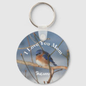 I Love You Mom Bluebird Personalized キーホルダー (裏面)