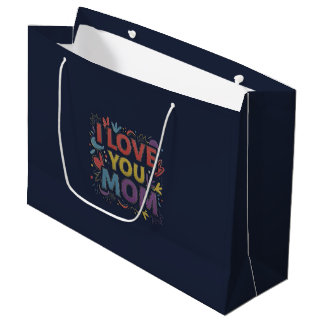 I Love You Mom / Bolsa de Regalo ラージペーパーバッグ