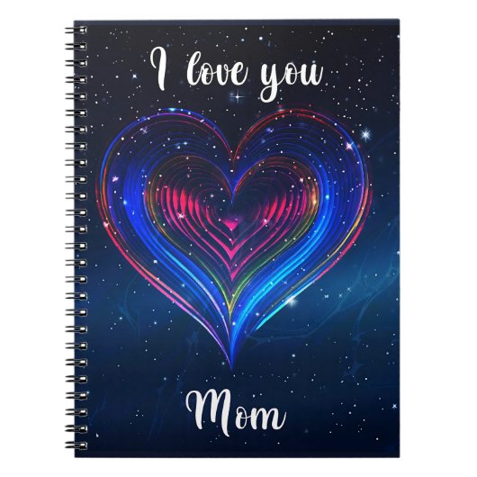 I love you Mom / Cuaderno de Corazón Galáctico ノートブック (正面)