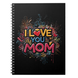 I Love You Mom / Cuaderno de Espiral Colorido ノートブック
