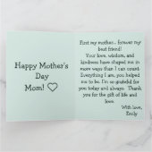 ​I Love You Mom Floral Wreath - Happy Mother's Day カード (内部)