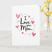 I Love You Mom Graphic Design Card カード (黄色い花)