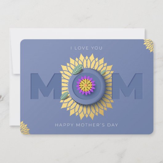  I Love You Mom Happy Mother's Day   Holiday Card シーズンカード (正面)