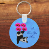 I Love You Mom Juggling Panda  キーホルダー (正面)