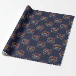 I Love You Mom / Papel de Regalo Colorido ラッピングペーパー