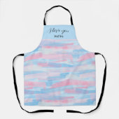 I Love You Mom - Pastelカスタマイズモダン可能 エプロン (正面)