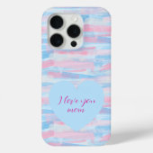 I Love You Mom - Pastelカスタマイズモダン可能 Case-Mate iPhoneケース (裏面)