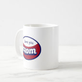 I Love You Mom" Personalized Coffee Mug コーヒーマグカップ (正面左)