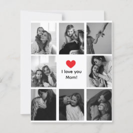 I Love You Mom Photo Collage Card