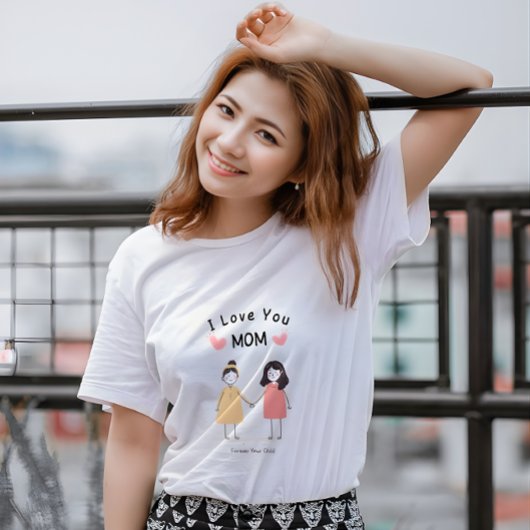 I Love You Mom T-Shirt.Cute Mother's Day Gift Tシャツ