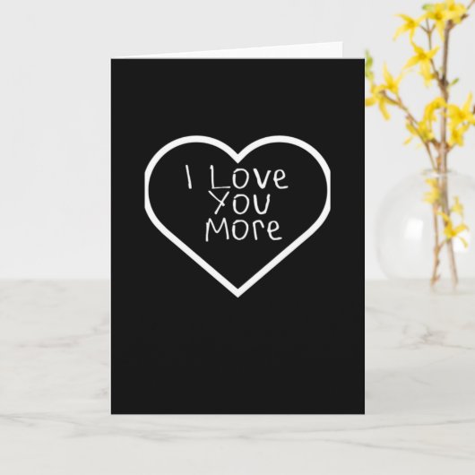 I Love You More Artistic Design  カード (黄色い花)