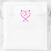 I Love You More Classic Romantic Design  スクエアシール (バッグ)