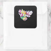 I Love You More Elegant Style  スクエアシール (バッグ)