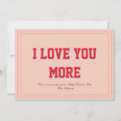 I Love You More Floral Valentine Flat Design シーズンカード (正面)