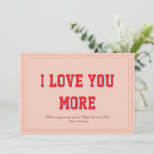 I Love You More Floral Valentine Flat Design シーズンカード (スタンド正面)