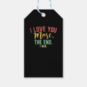I Love You More I Win Funny Playful Design ギフトタグ (正面)