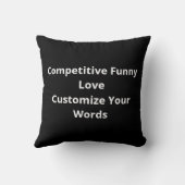 I Love You More I Win Funny Playful Design  クッション (裏面)