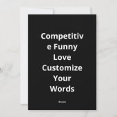 I Love You More I Win Funny Playful Design  シーズンカード (裏面)