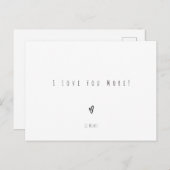 I Love You More I Win Quote Love Text Card ポストカード (正面/裏面)