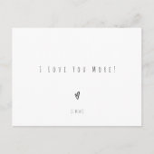 I Love You More I Win Quote Love Text Card ポストカード (正面)