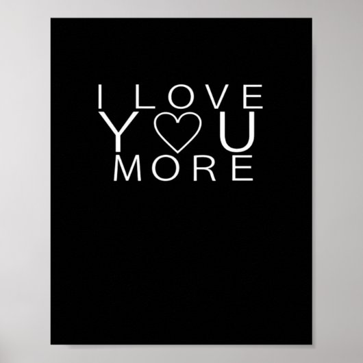 I Love You More Minimal Design  ポスター (正面)