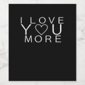 I Love You More Minimal Design  ワインラベル (シングルラベル)