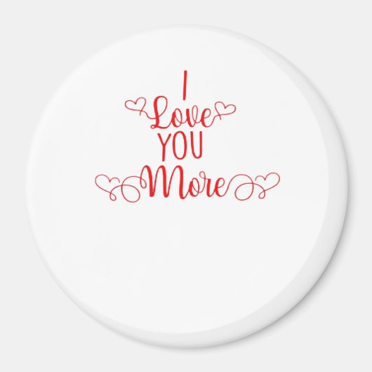 I Love You More Minimal Romantic Style マグネット (正面)