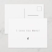 I Love You More Quote Love Text Card ポストカード (正面/裏面)