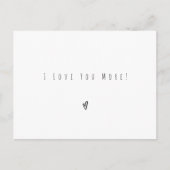 I Love You More Quote Love Text Card ポストカード (正面)