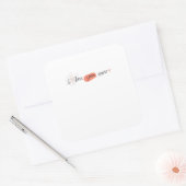 I Love You More Simple Romantic Quote  スクエアシール (封筒)